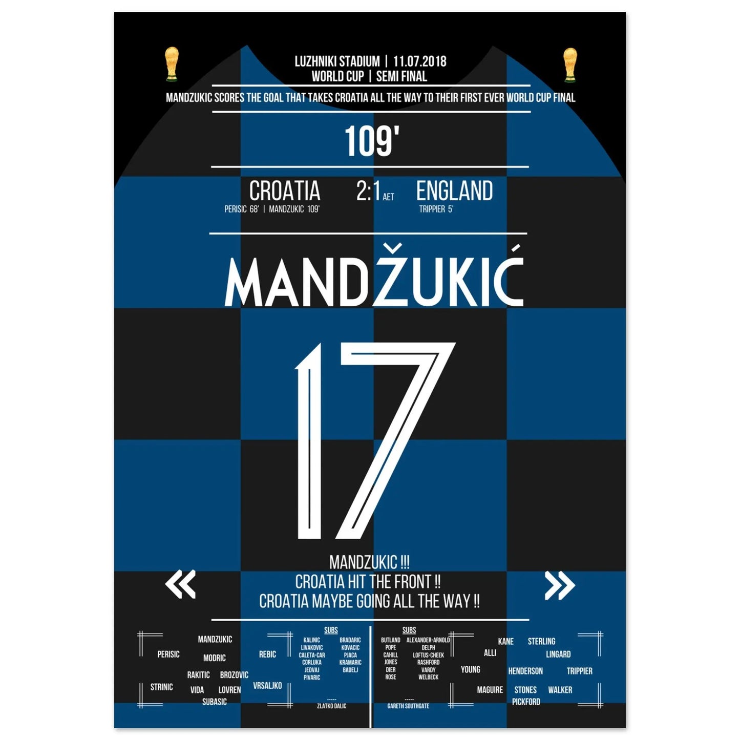 Das Tor zum WM-Finale! Mandzukic schießt Kroatien zum Sieg gegen England 2018 50x70-cm-20x28-Premium-Semi-Glossy-Paper-Poster