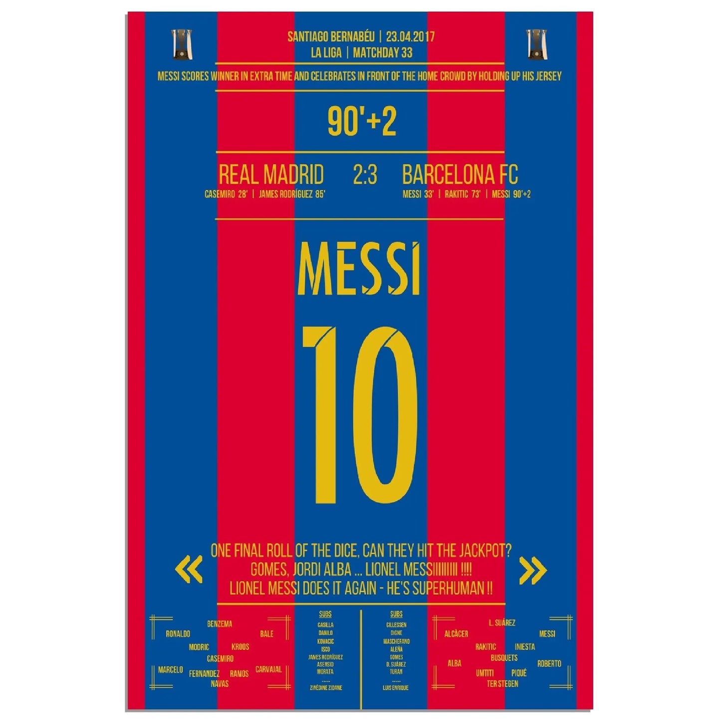 Messi mit legendärem Trikot-Jubel vor Real-Fans