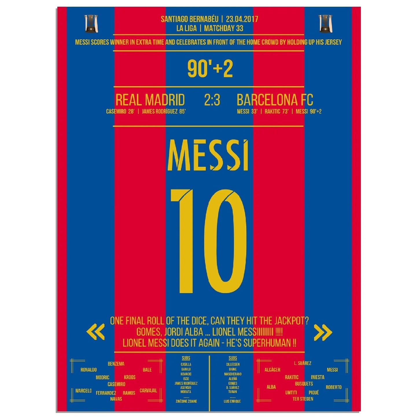 Messi mit legendärem Trikot-Jubel vor Real-Fans