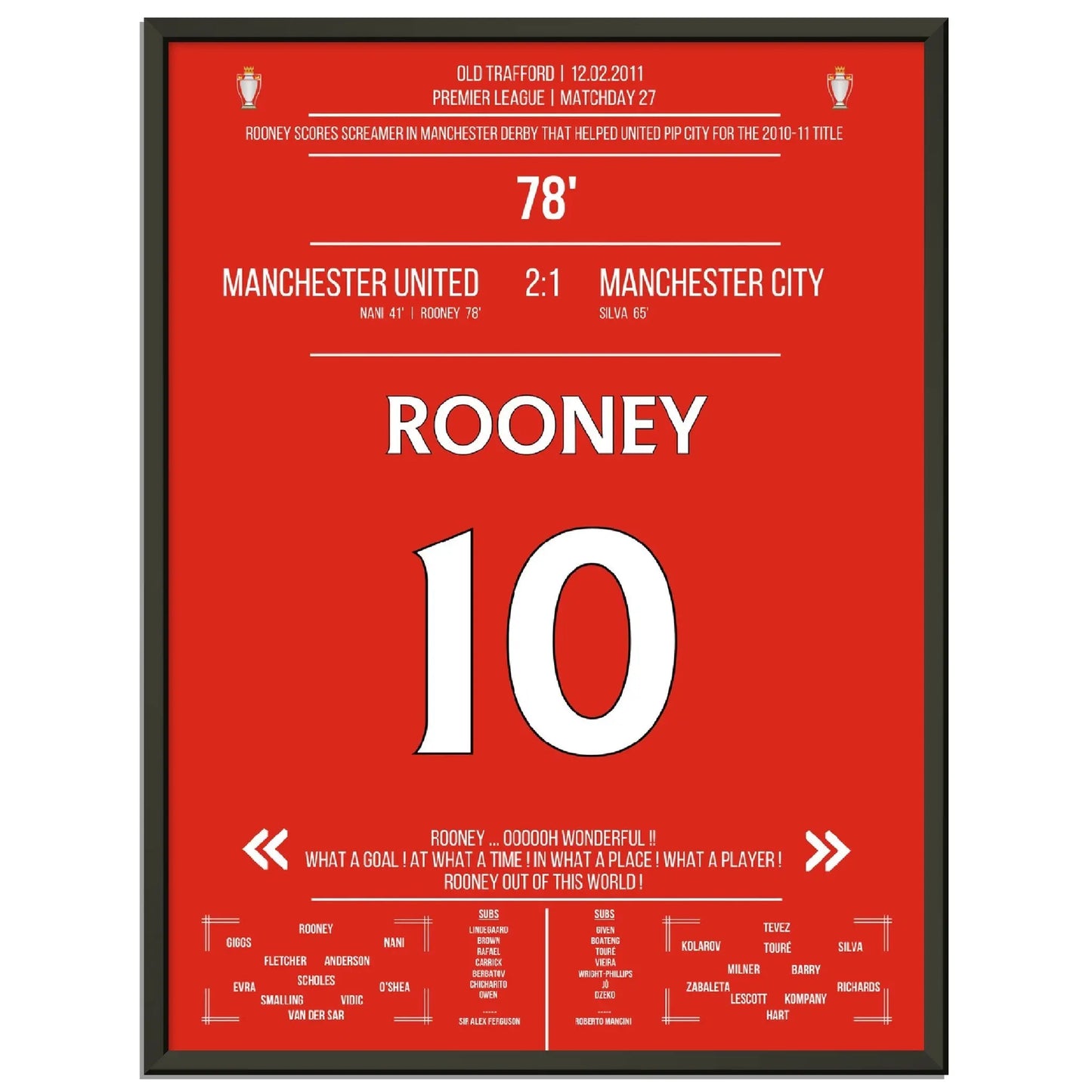 Rooneys Fallrückzieher im Manchester Derby 2011