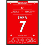 Saka's Traumtor aus der Distanz gegen ManU