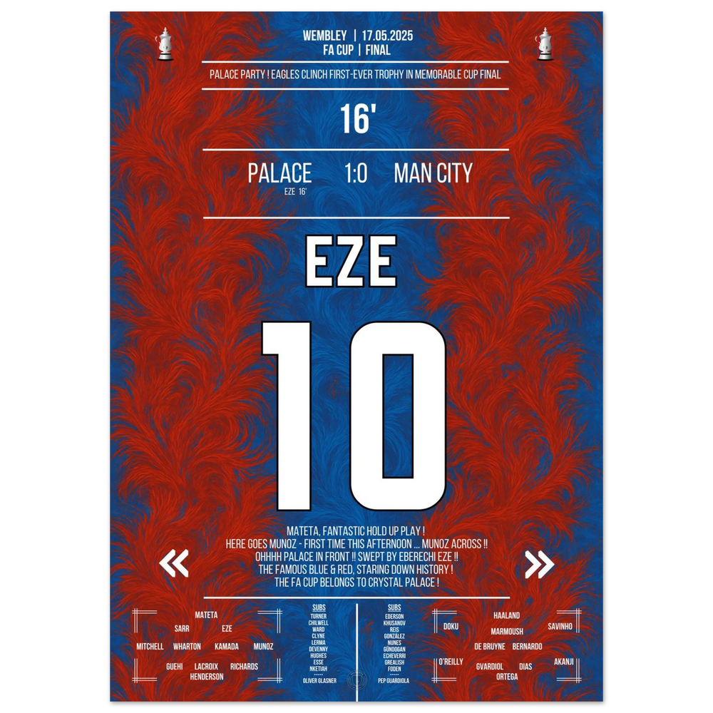 Eze offre à Palace son premier triomphe en coupe de l'histoire du club