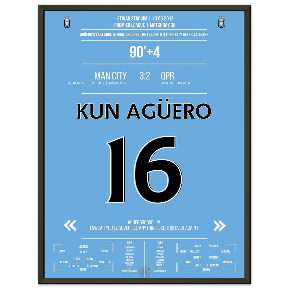 Le but légendaire d'Agüero pour le titre