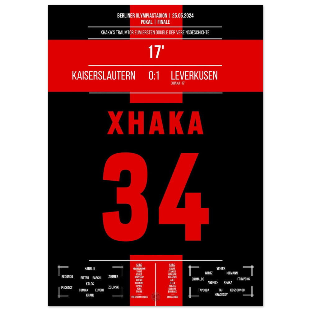 Xhaka's dream goal in Leverkusen's first double in the club's history