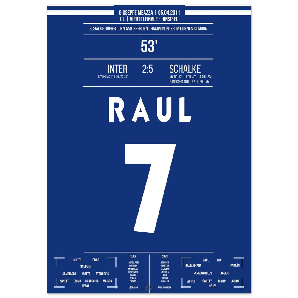 Raul's show at the gala victory against title defender Inter in the quarter-finals 2011