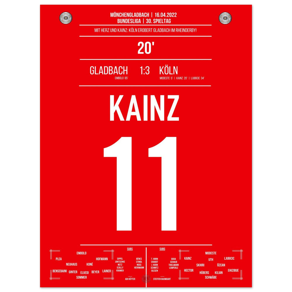 Victoire du derby de Cologne à Mönchengladbach saison Bundesliga 2021/22