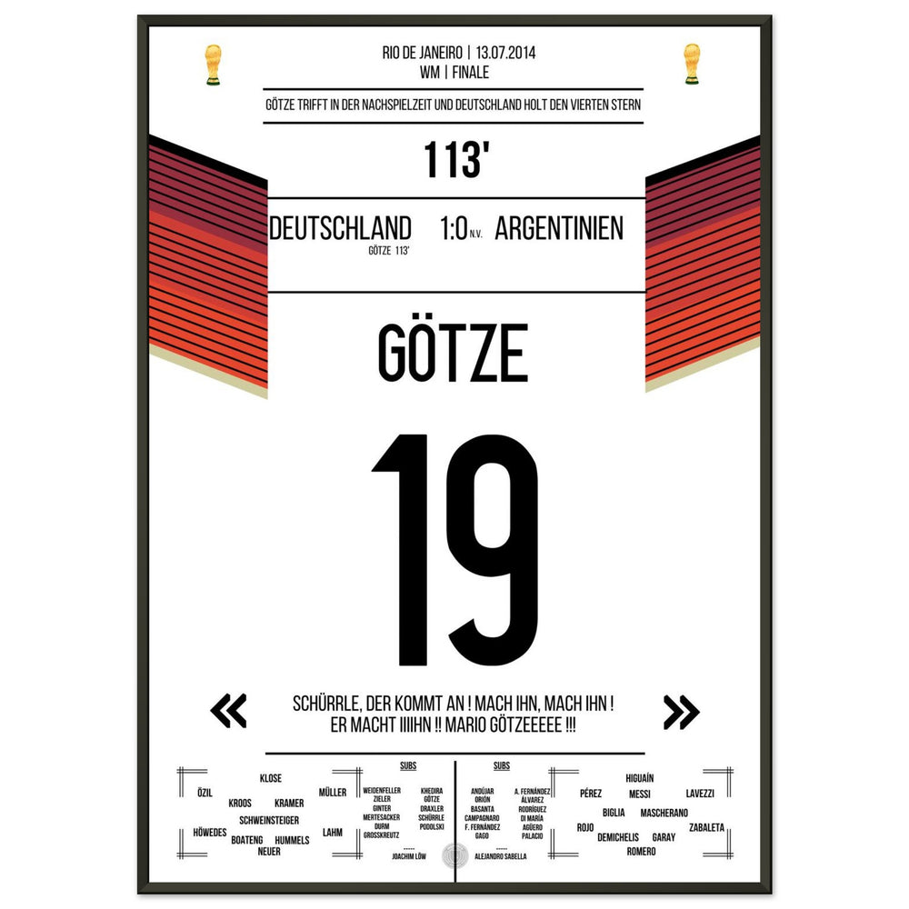 Le but de Götze pour le triomphe de l'Allemagne contre l'Argentine en finale de la Coupe du Monde 2014