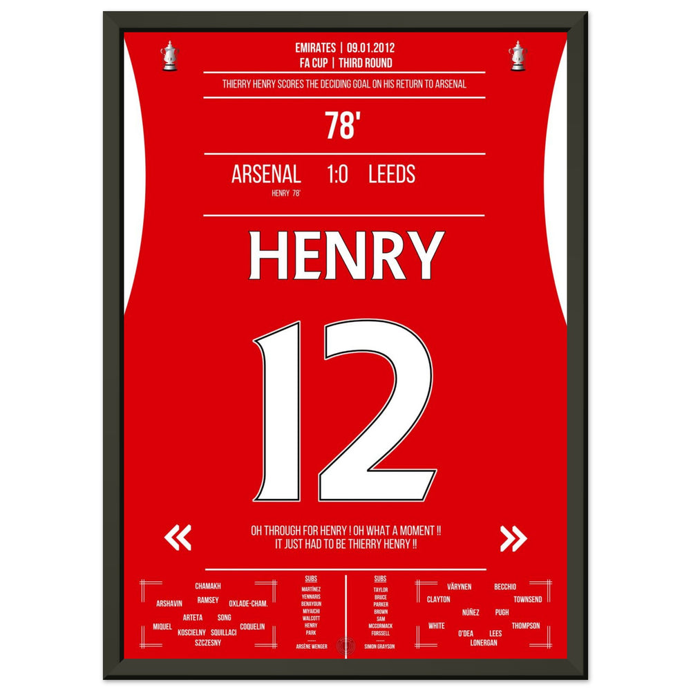 Thierry Henry Comeback 2012 Siegtreffer für Arsenal im Pokal