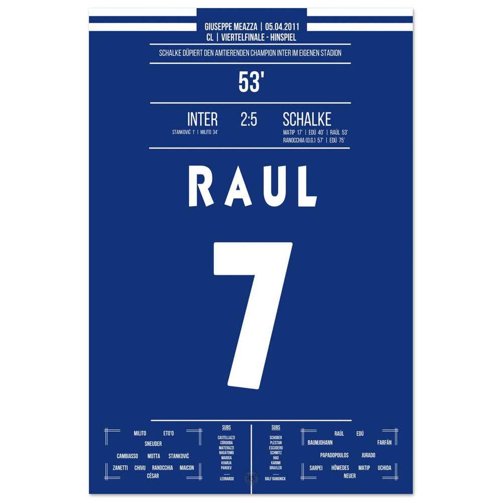 Raul's show at the gala victory against title defender Inter in the quarter-finals 2011