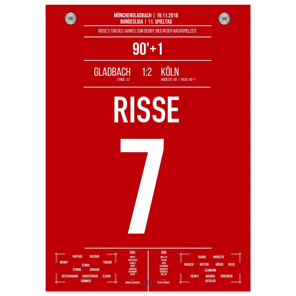 Le but de l'année 2016 de Risse lors du derby contre Mönchengladbach