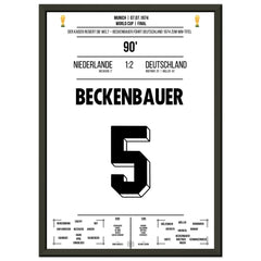Beckenbauer mène l'Allemagne à son deuxième titre de champion du monde en 1974.