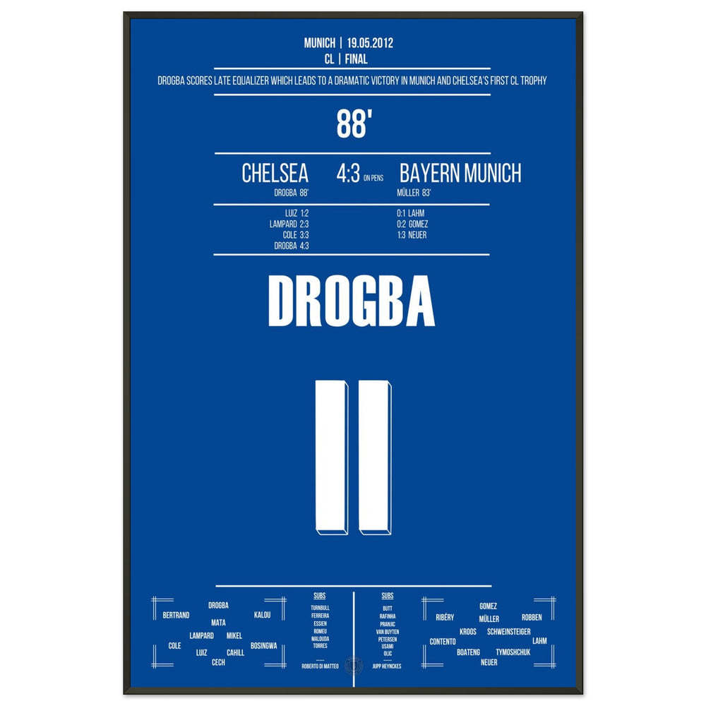 Le but de la tête de Drogba pour égaliser lors de la finale de la Ligue des champions 2012