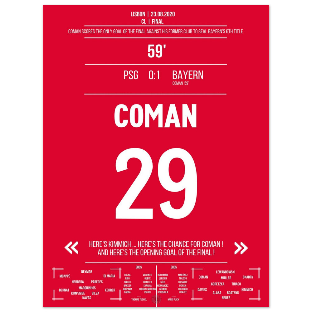 Coman heads <tc>Bayern</tc> to victory in the final against Paris
