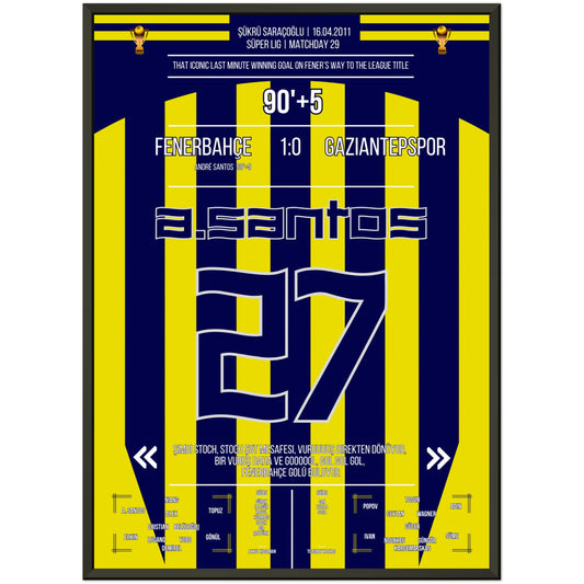 André Santos' bedeutsames Siegtor auf Fener's Weg zum Gewinn der Meisterschaft 50x70-cm-20x28-Premium-Semi-Glossy-Paper-Metal-Fra