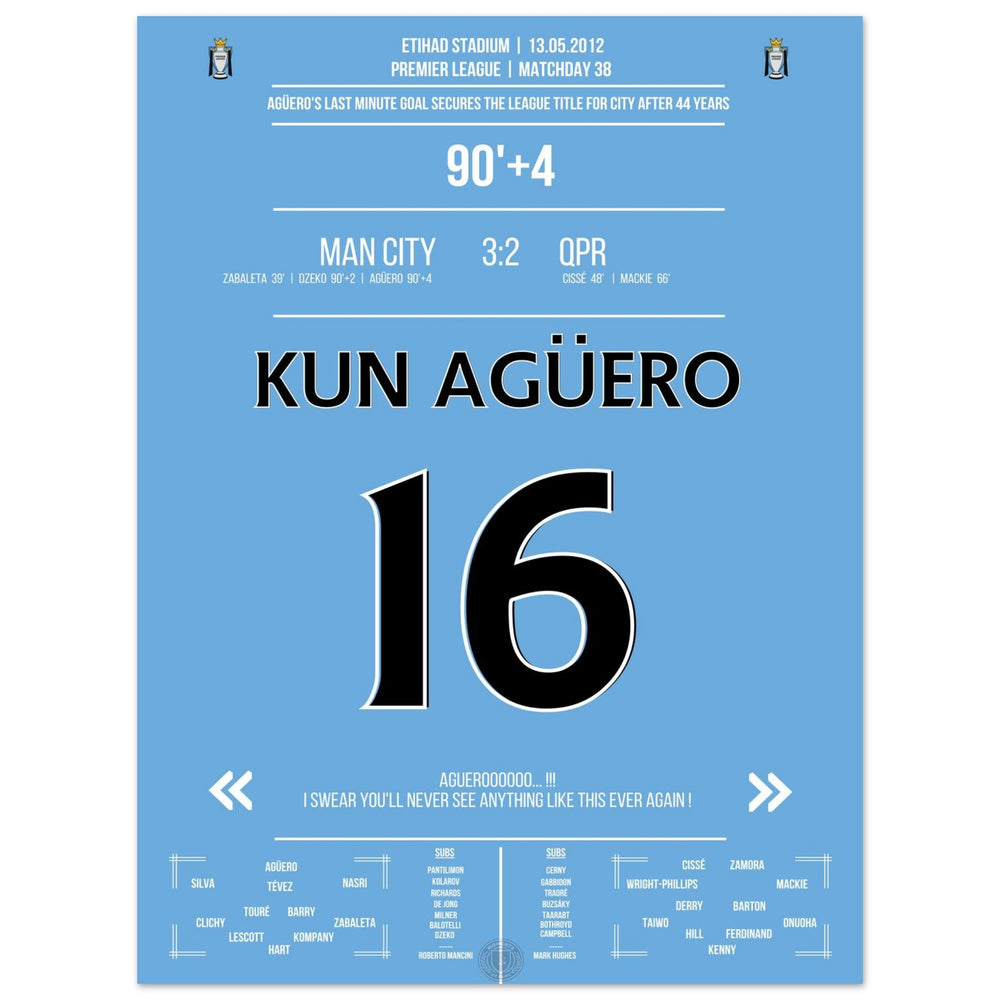 Le but légendaire d'Agüero pour le titre