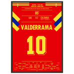 Valderrama's Tor bei der WM 1990 "El Pibe" 50x70-cm-20x28-Schwarzer-Aluminiumrahmen