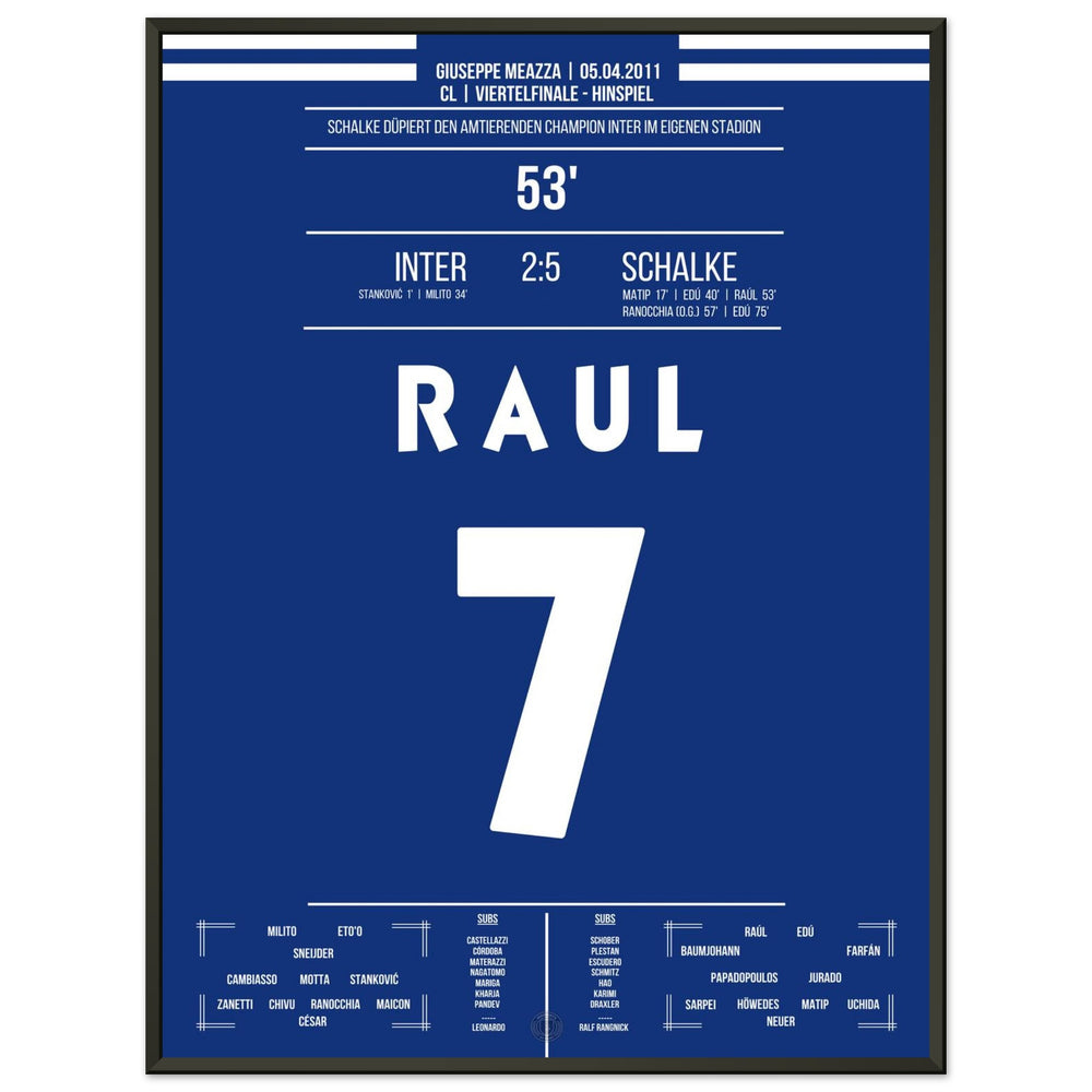 Raul's show at the gala victory against title defender Inter in the quarter-finals 2011