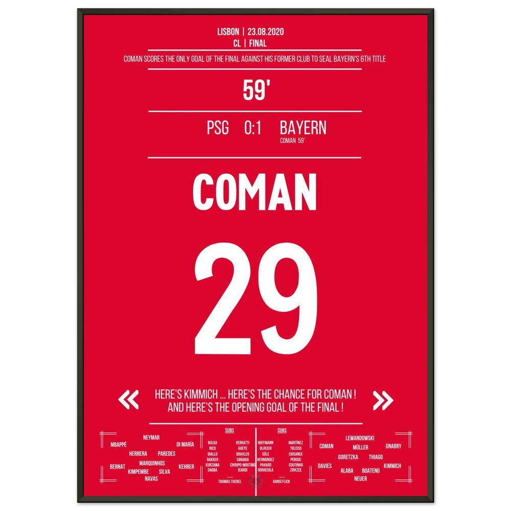Coman heads <tc>Bayern</tc> to victory in the final against Paris