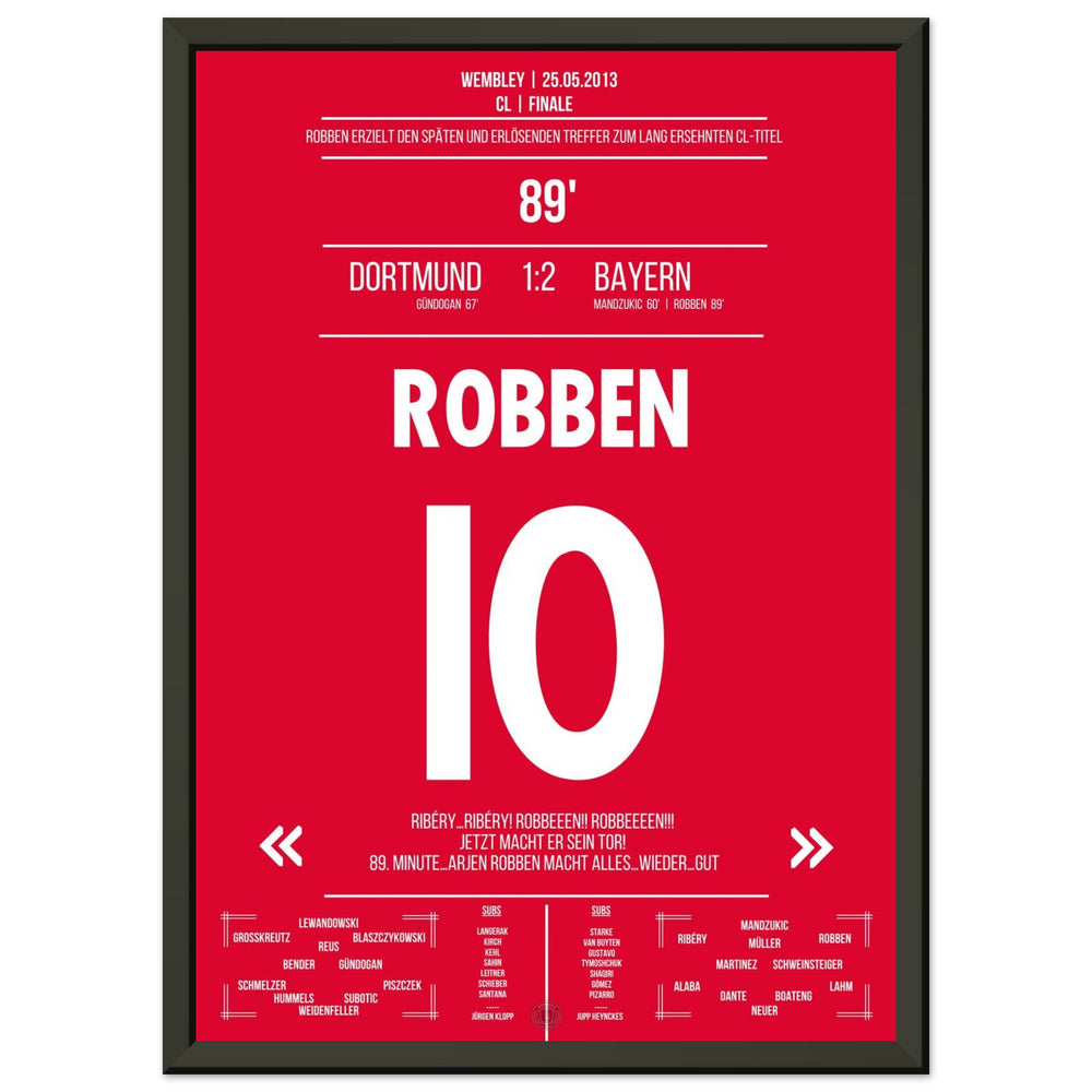 Robben with late winning goal in the German CL final - German version