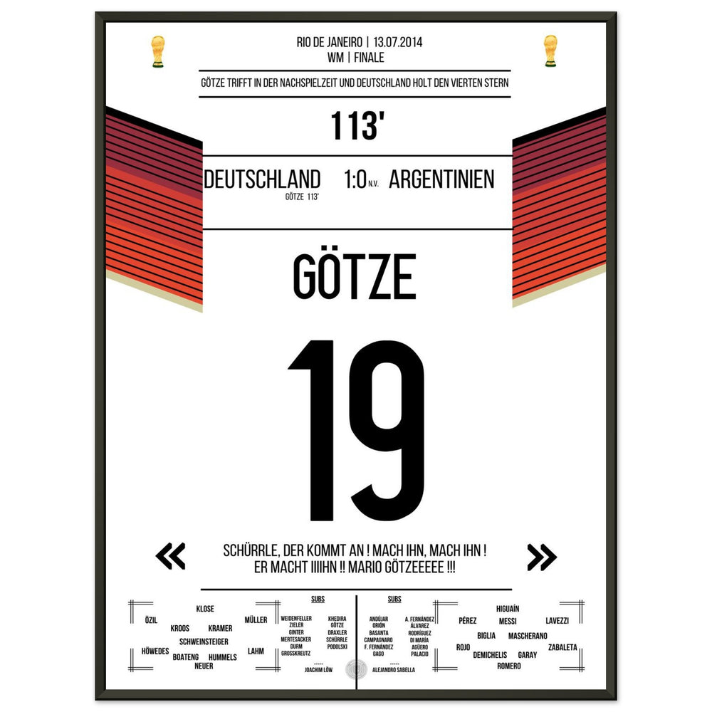 Le but de Götze pour le triomphe de l'Allemagne contre l'Argentine en finale de la Coupe du Monde 2014