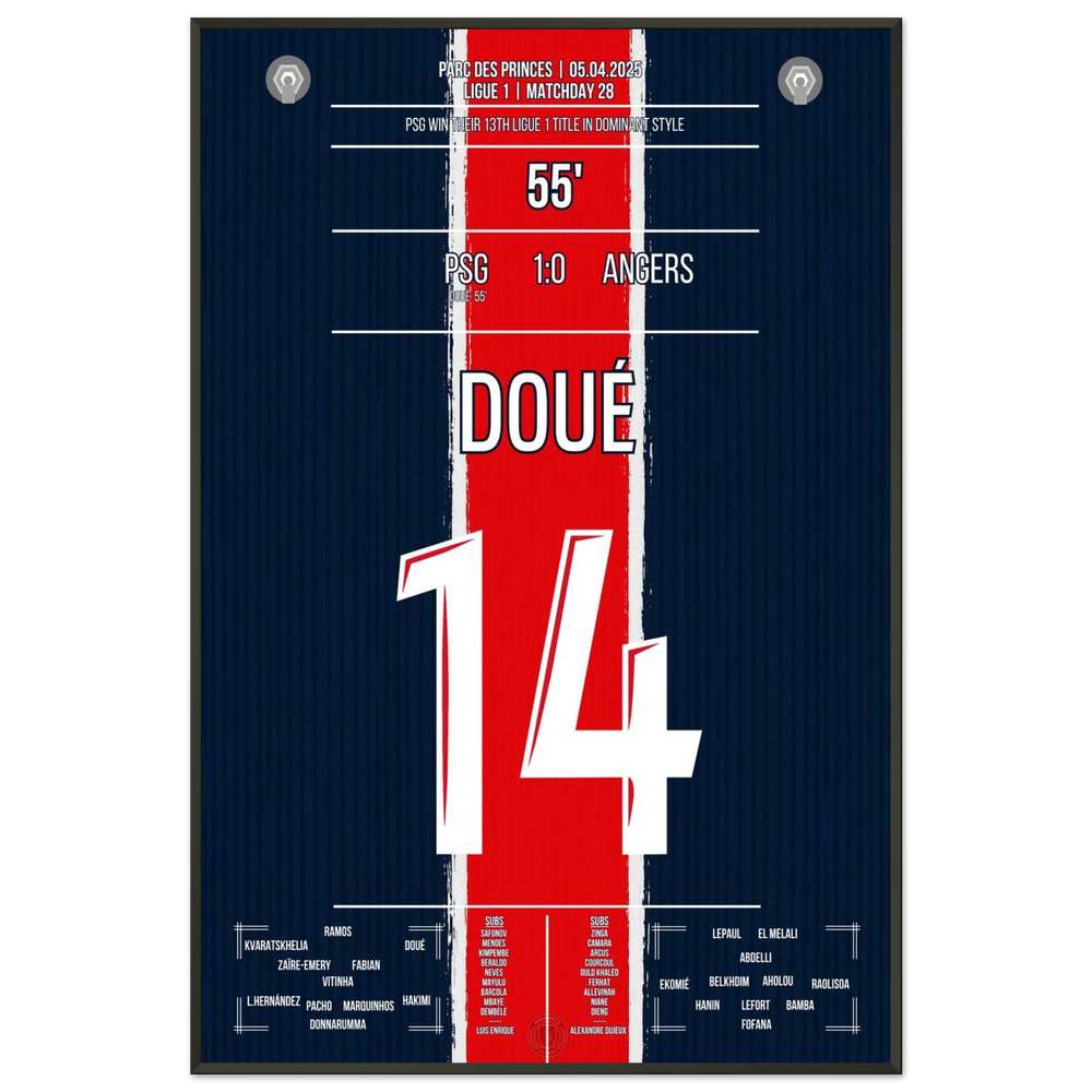 <tc>Doué marque et le PSG remporte son 13e titre de Ligue 1





</tc>