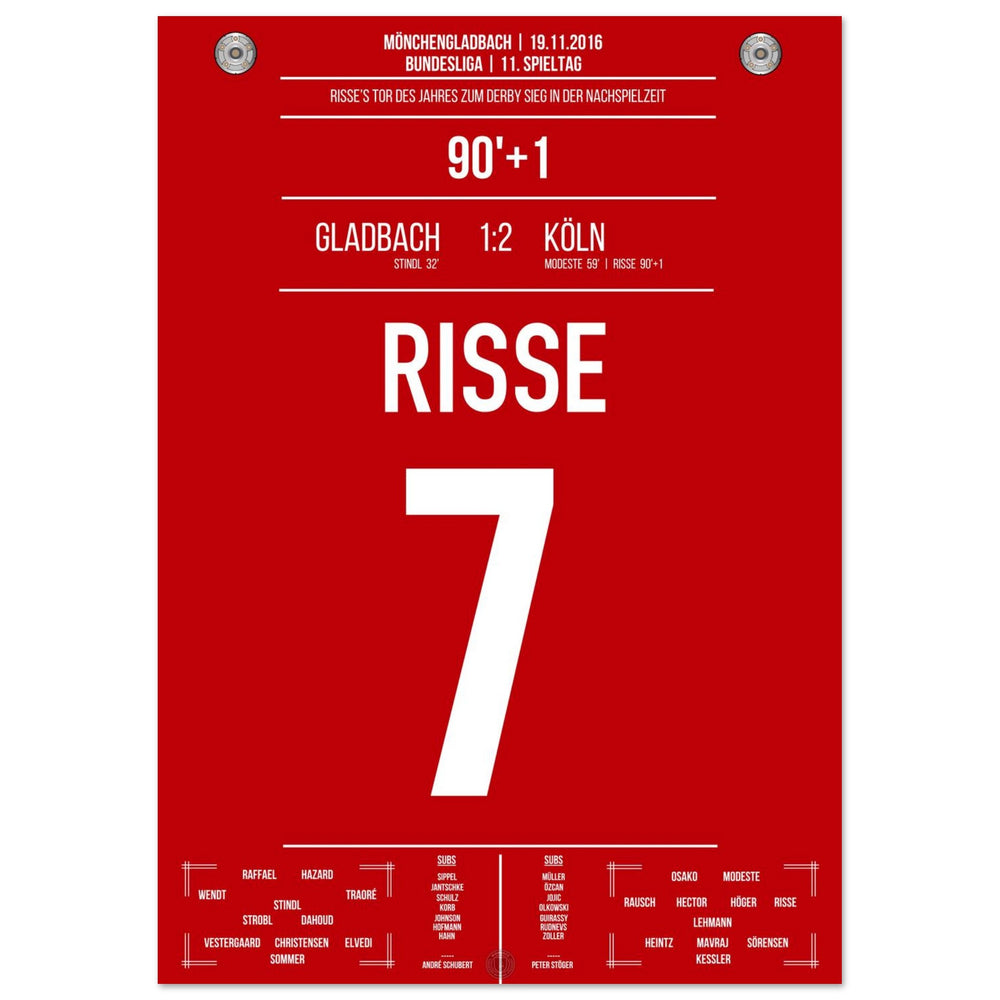 Le but de l'année 2016 de Risse lors du derby contre Mönchengladbach