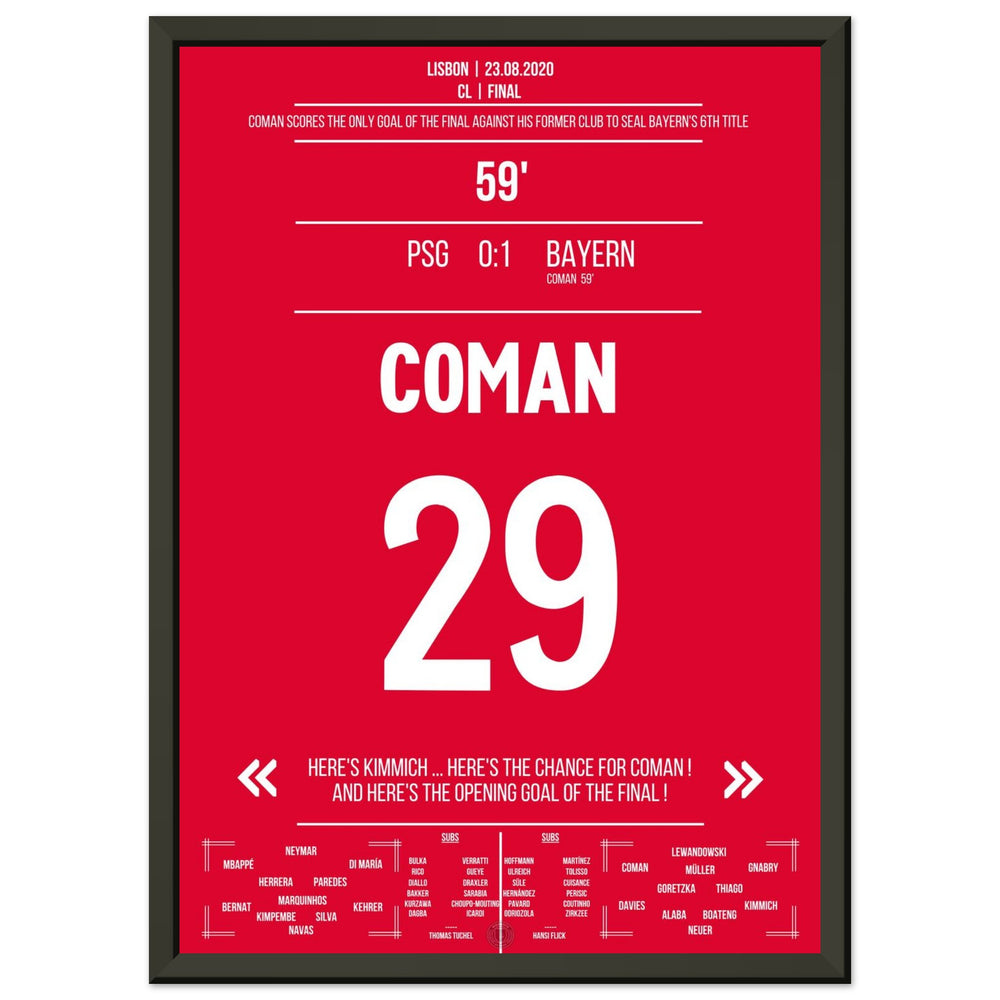 Coman heads <tc>Bayern</tc> to victory in the final against Paris