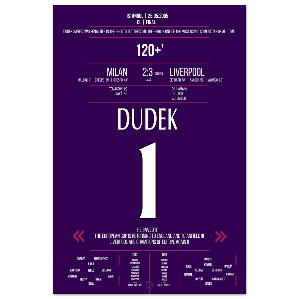 Diese eine Nacht in Istanbul - Dudek der Held im Finale 2005
