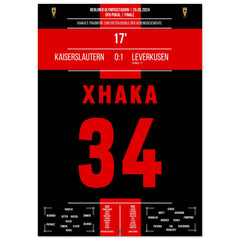 Le but de rêve de Xhaka lors du premier doublé de l'histoire du club de Leverkusen.