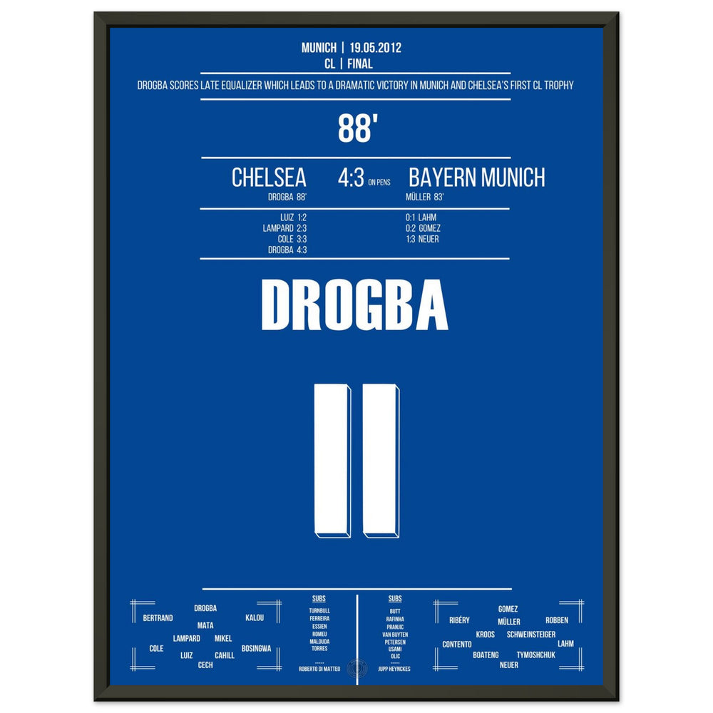 Le but de la tête de Drogba pour égaliser lors de la finale de la Ligue des champions 2012
