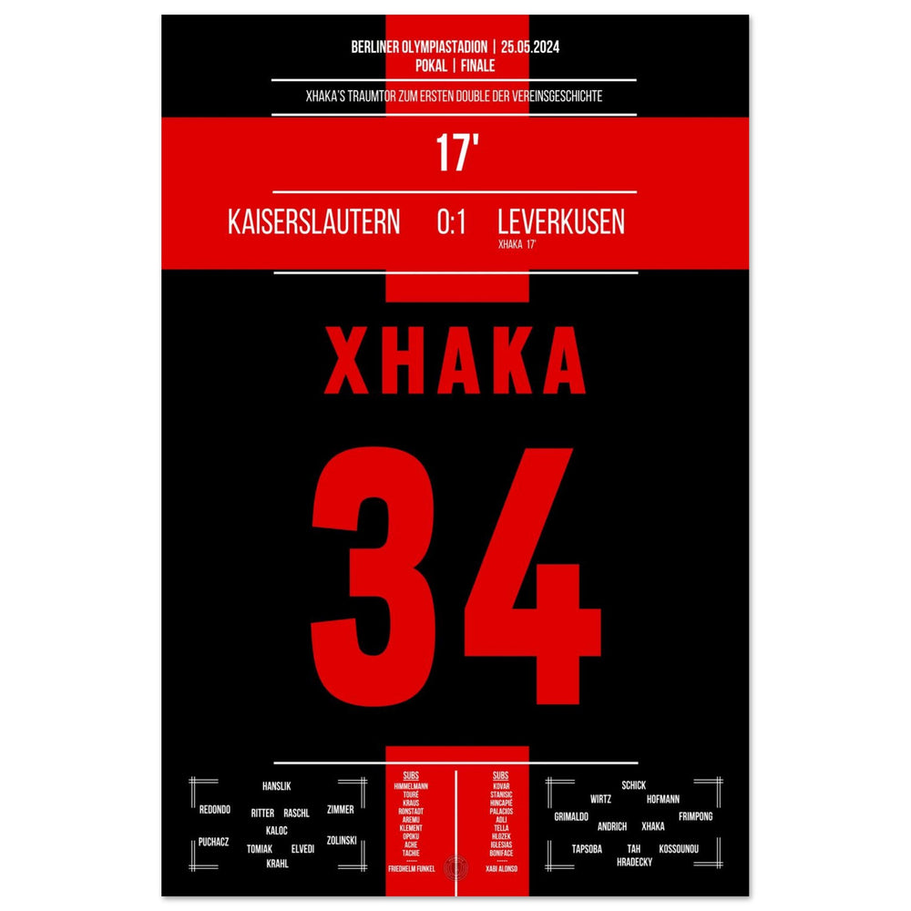 Xhaka's dream goal in Leverkusen's first double in the club's history