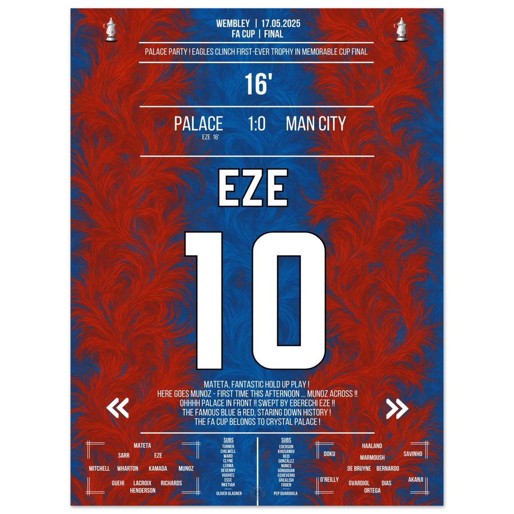 Eze offre à Palace son premier triomphe en coupe de l'histoire du club