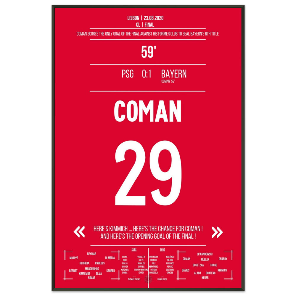 Coman heads <tc>Bayern</tc> to victory in the final against Paris