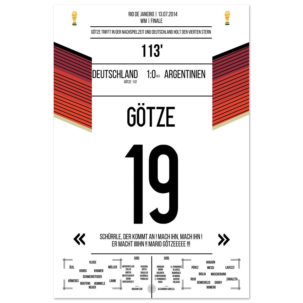 Le but de Götze pour le triomphe de l'Allemagne contre l'Argentine en finale de la Coupe du Monde 2014