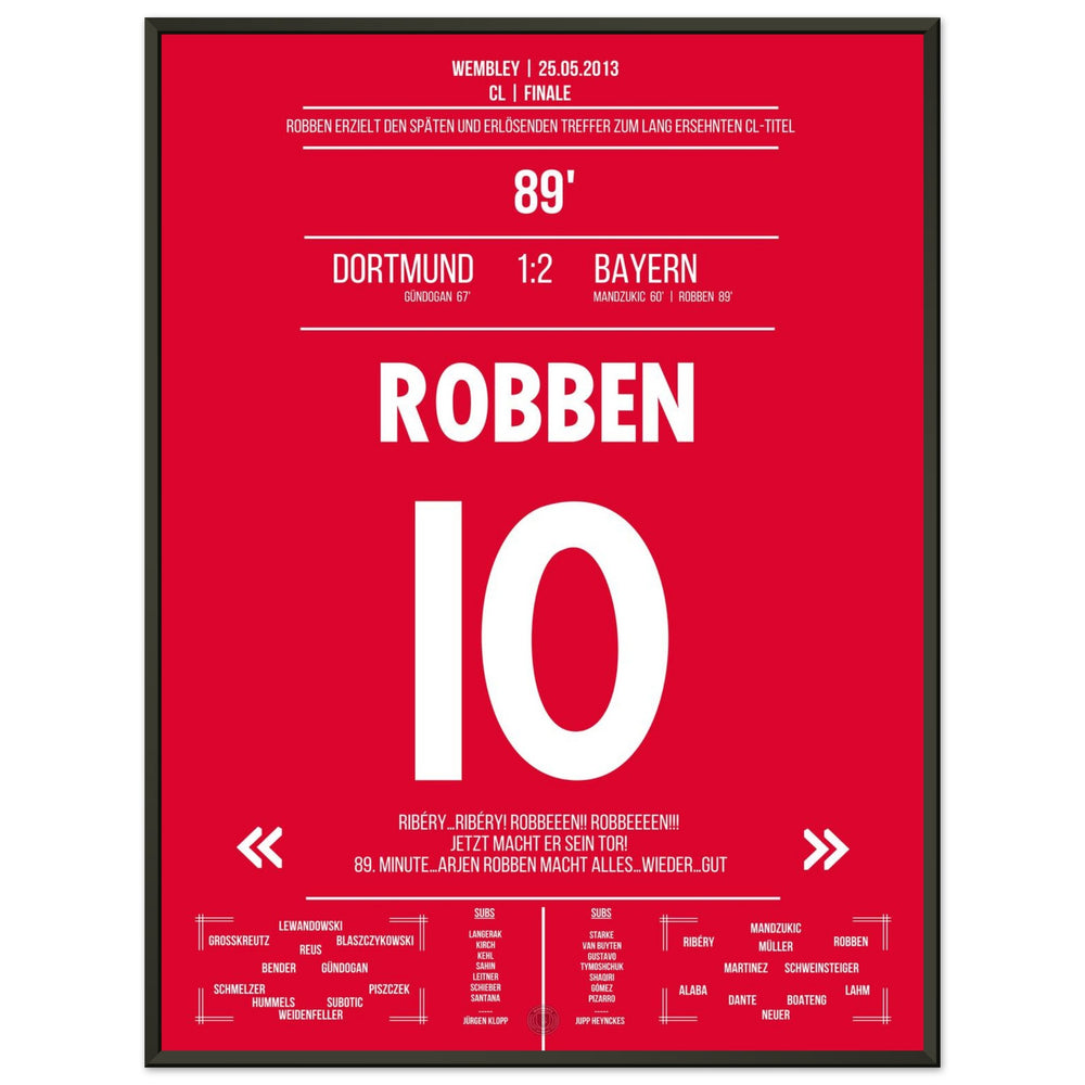 Robben with late winning goal in the German CL final - German version