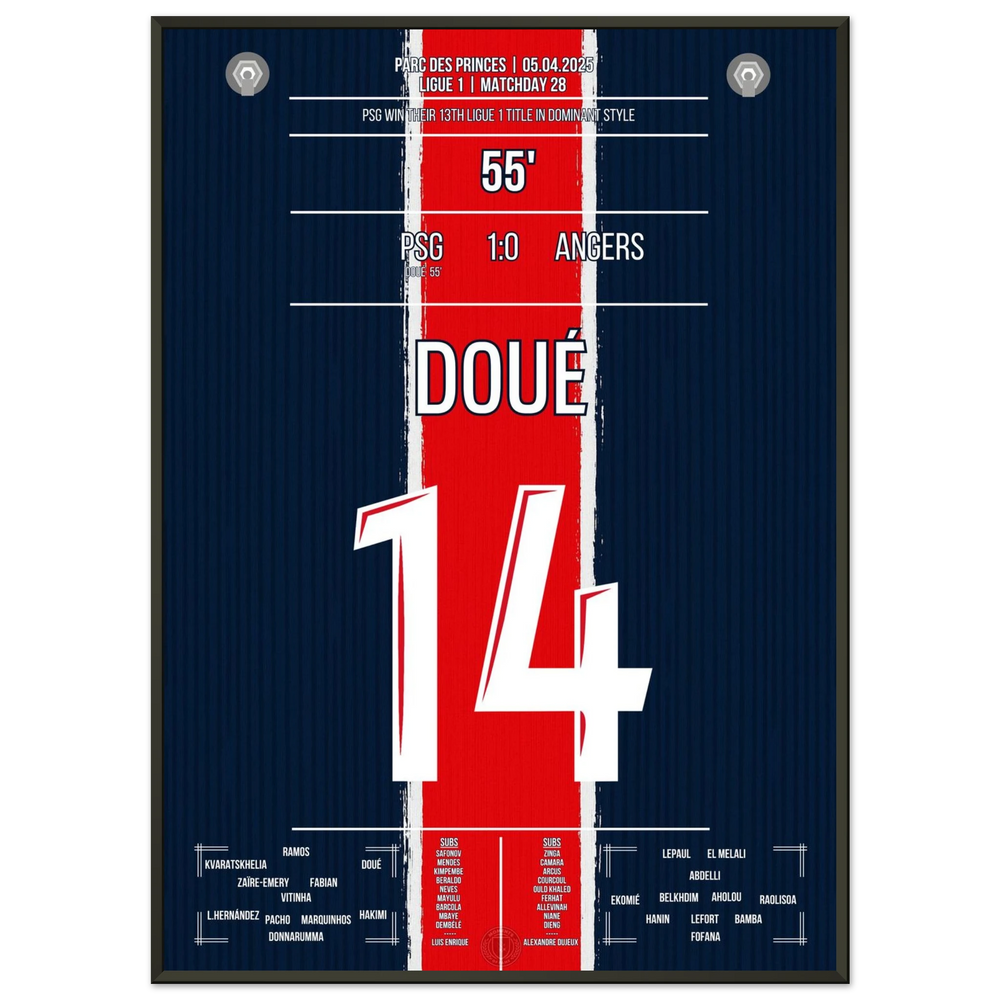 <tc>Doué marque et le PSG remporte son 13e titre de Ligue 1





</tc>