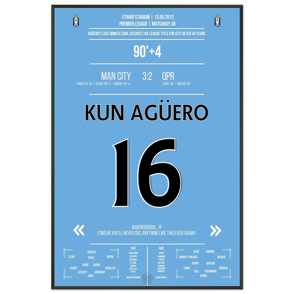 Le but légendaire d'Agüero pour le titre
