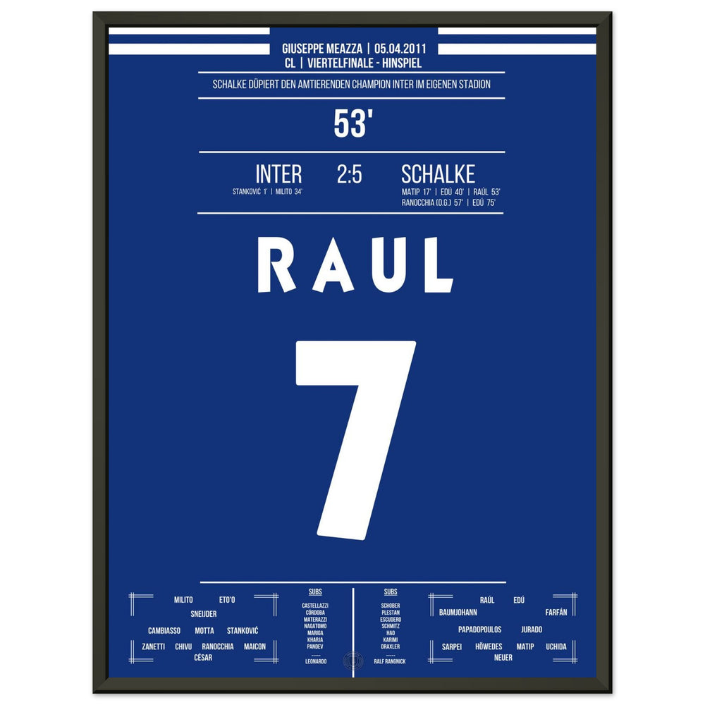 Raul's show at the gala victory against title defender Inter in the quarter-finals 2011