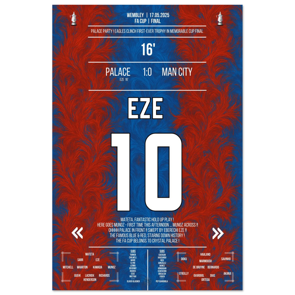 Eze offre à Palace son premier triomphe en coupe de l'histoire du club