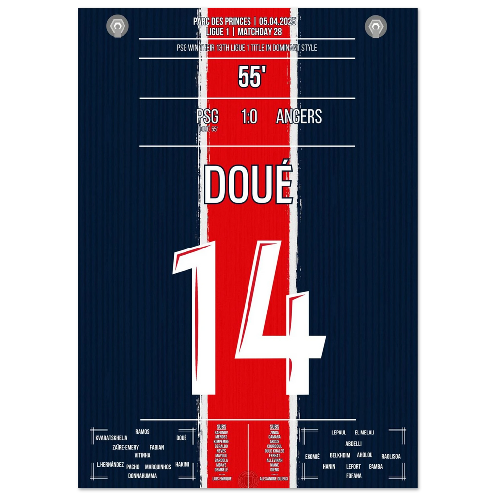 <tc>Doué marque et le PSG remporte son 13e titre de Ligue 1





</tc>