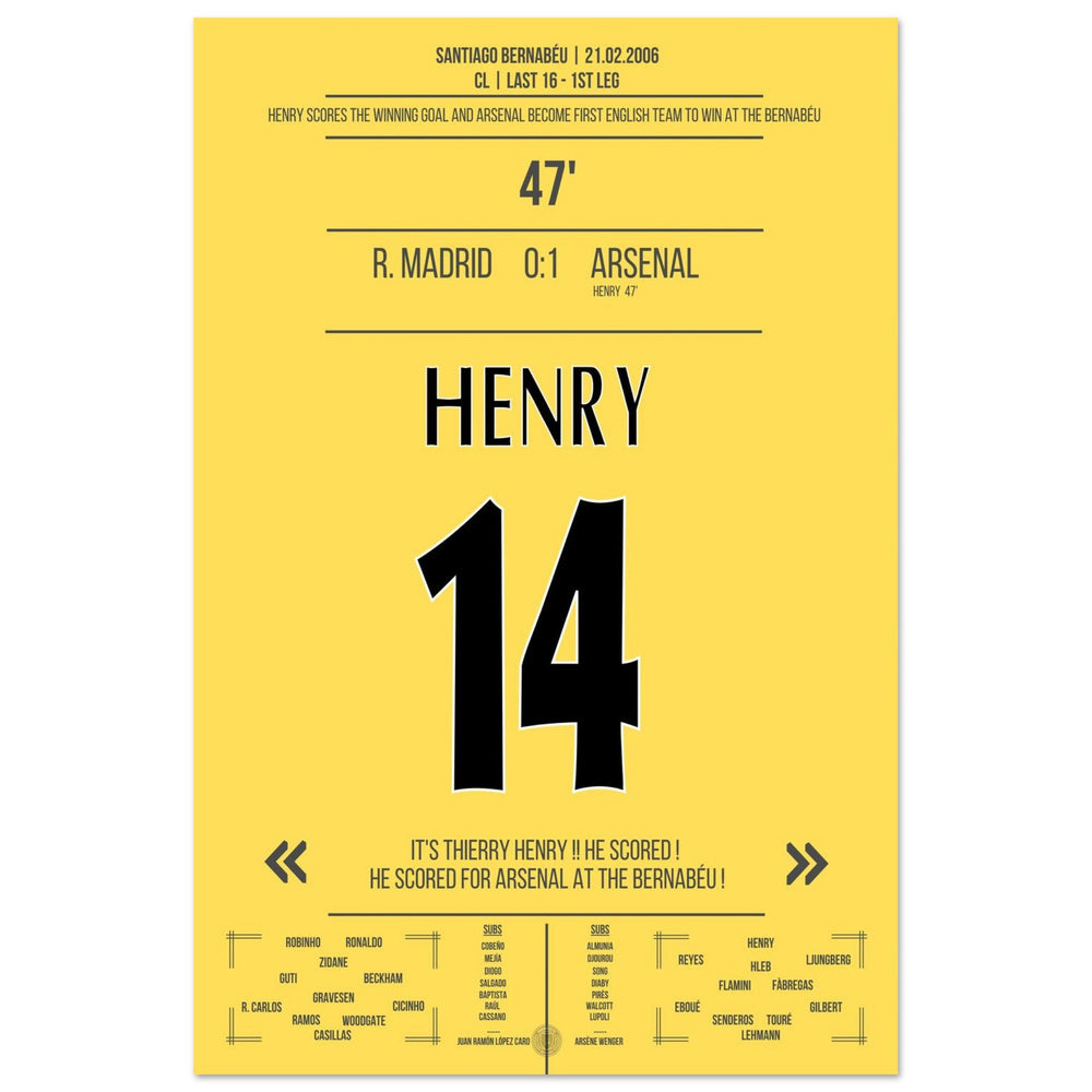 Legendäres Solo-Tor von Thierry Henry im Bernabeu 2006