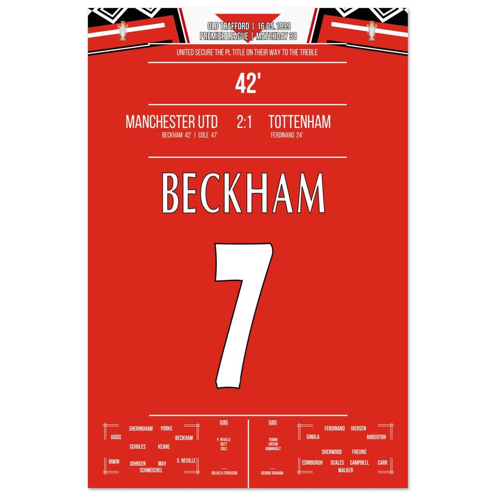Le but de Beckham lors de la victoire en championnat en 1999