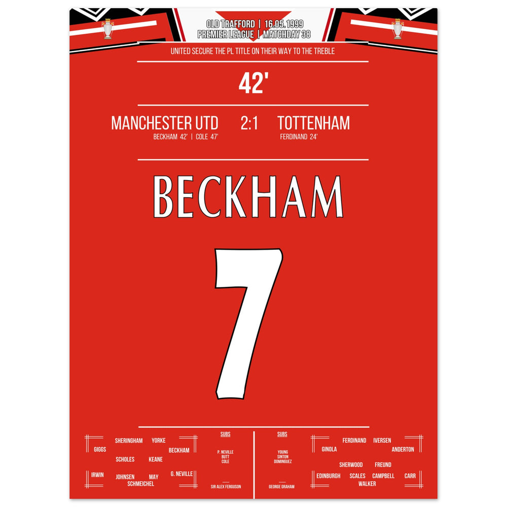 Le but de Beckham lors de la victoire en championnat en 1999