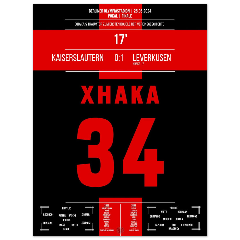 Xhaka's dream goal in Leverkusen's first double in the club's history