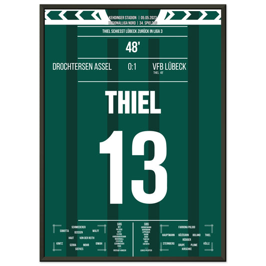 Thiel trifft und Lübeck kehrt zurück in Liga 3 50x70-cm-20x28-Schwarzer-Aluminiumrahmen