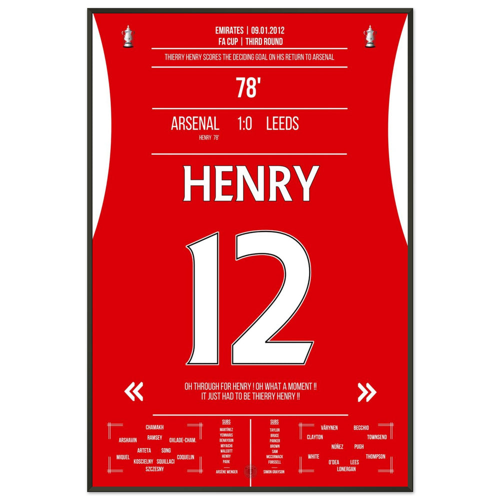 Thierry Henry Comeback 2012 Siegtreffer für Arsenal im Pokal