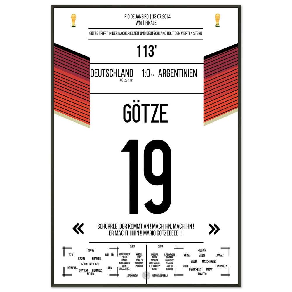 Le but de Götze pour le triomphe de l'Allemagne contre l'Argentine en finale de la Coupe du Monde 2014