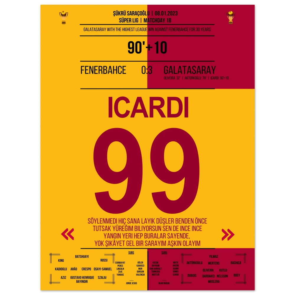 Galatasaray démonte Fenerbahçe dans son propre stade.