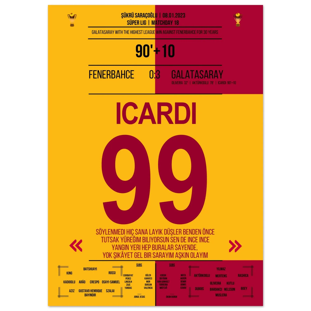 Galatasaray démonte Fenerbahçe dans son propre stade.