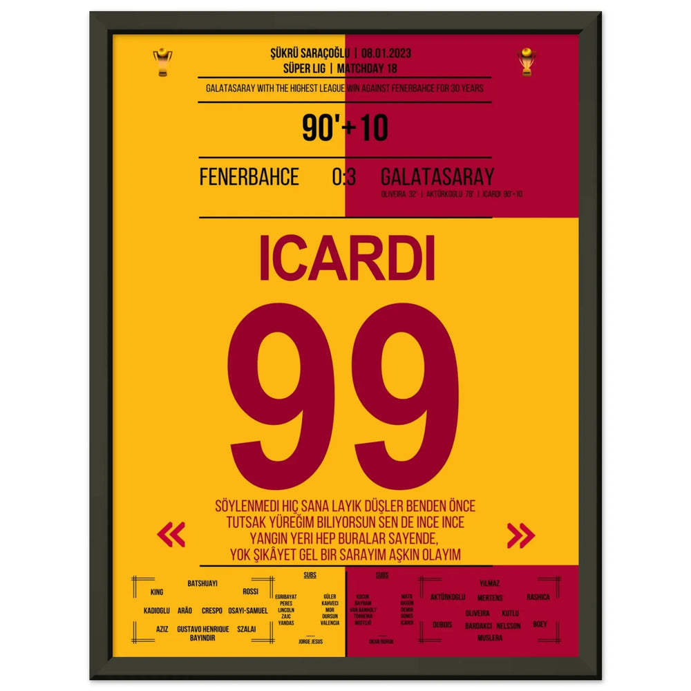 Galatasaray démonte Fenerbahçe dans son propre stade.